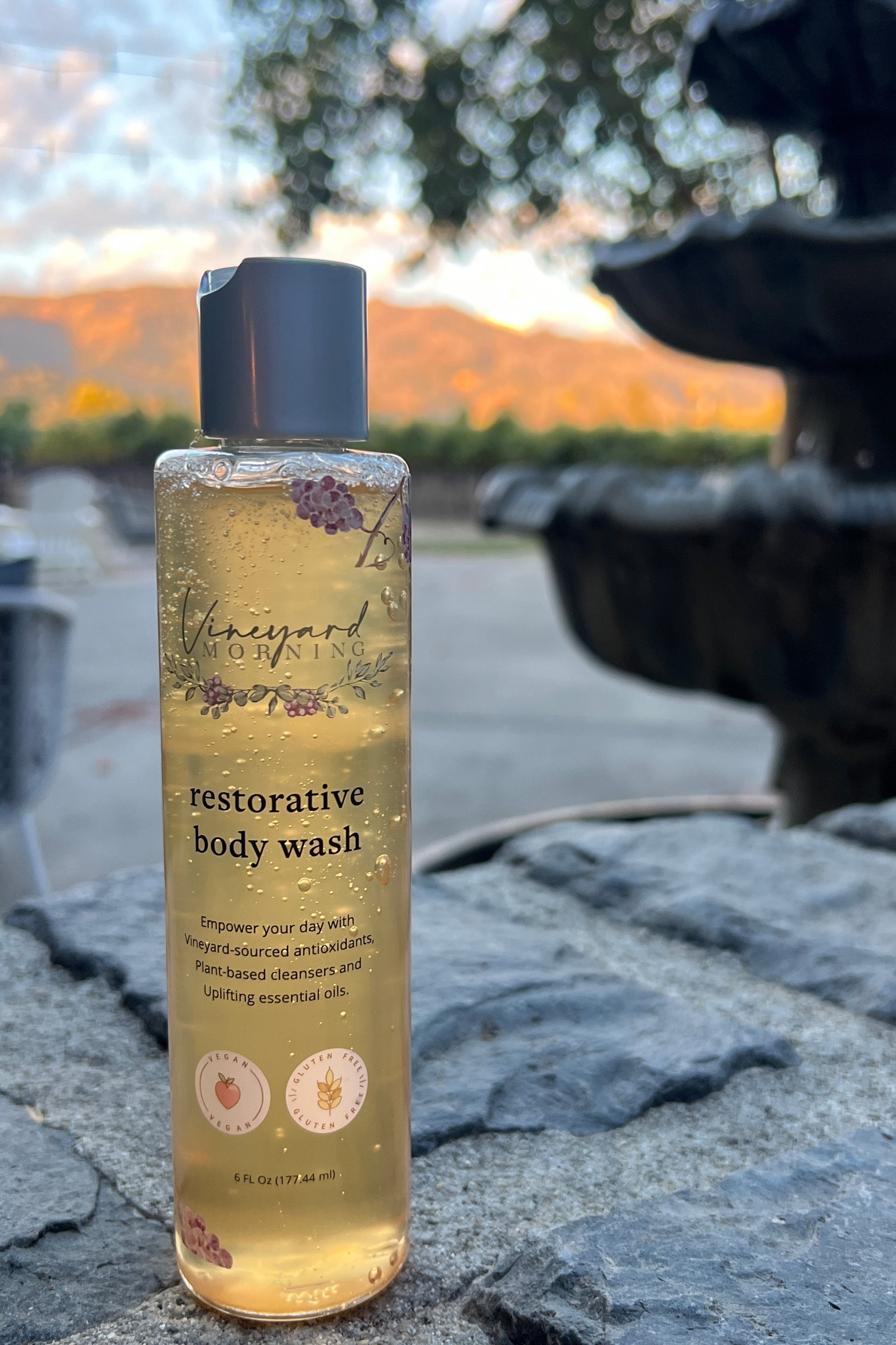 Natural body wash with gentle vineyard-sourced ingredients